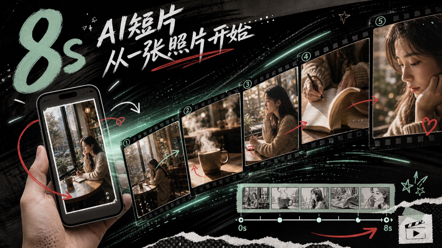 一张照片，怎么用 AI 做成 8 秒生活短片